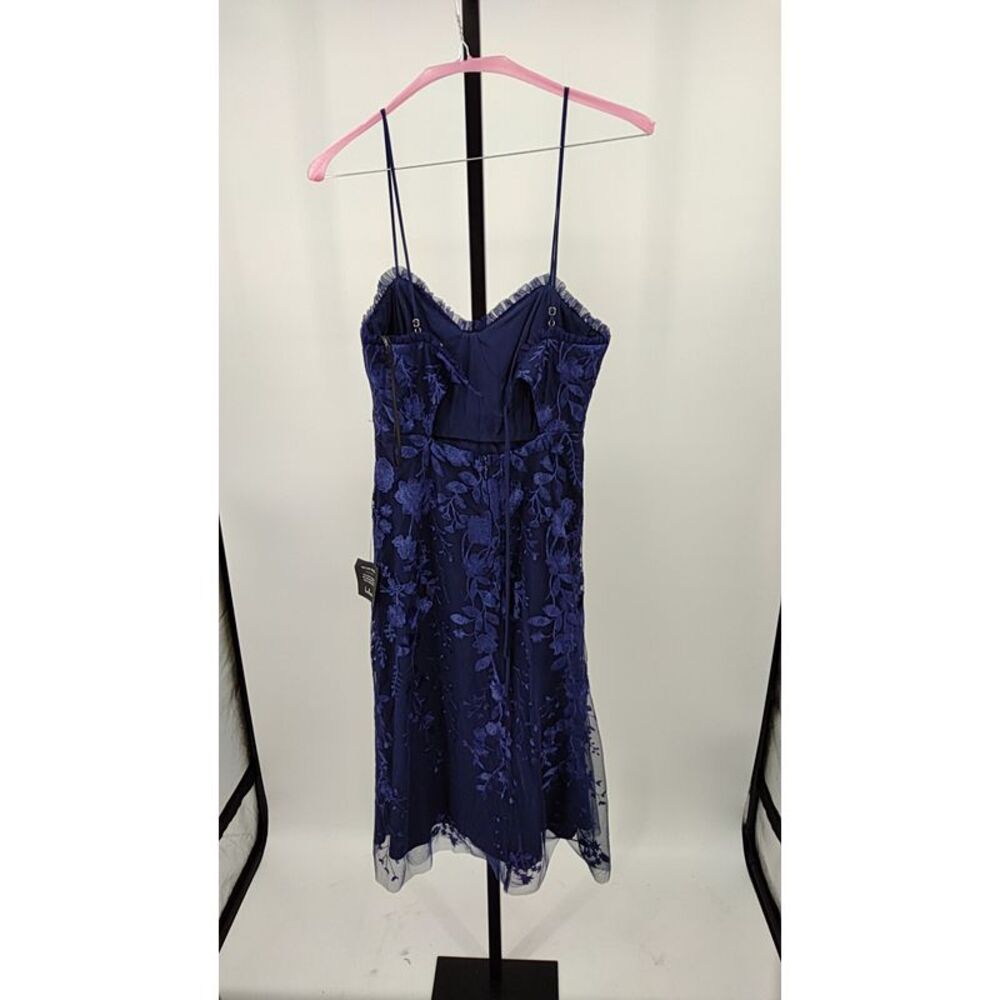 Lulus Tulle Embroidered Midi Dress Blue L - Picture 2 of 2